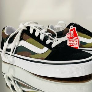 Vans Black/Camo Womens ‘Ward’ Sneaker - US 6